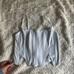 White Corset Style Top